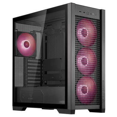 Carcasa ASUS TUF Gaming GT302 ARGB/ no PSU / 4x140mm ARGB fan/ EATX/ Black