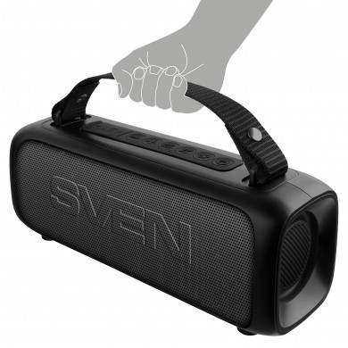 Boxa portabila SVEN PS-235, Black / 12W / Bluetooth / FM / USB / 1500mA*h
