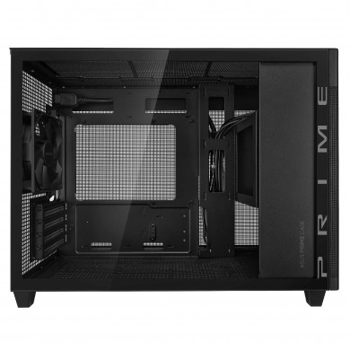 Carcasa ASUS  PRIME AP201 Tempered Glass/ noPSU / 1x120mm / mATX / Black