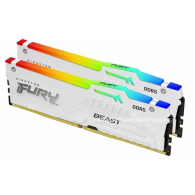 Memorie operativa Kingston FURY Beast White RGB EXPO DDR5 6400MHz 32GB (Kit of 2*16GB)