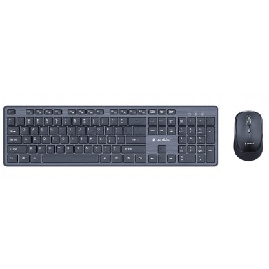 Tastatura si mouse Wireless Gembird KBS-WCH-04-RU, Black