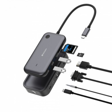 Adaptor Display Wireless USB-C Verbatim &rdquo;Share My Screen 1080p&rdquo; cu splitter WDA-01