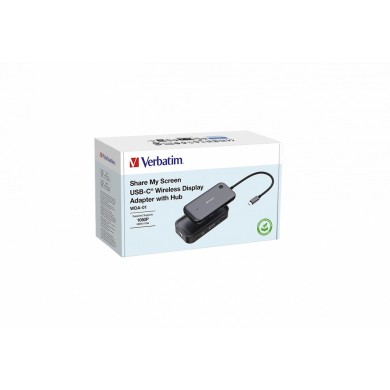 Adaptor Display Wireless USB-C Verbatim &rdquo;Share My Screen 1080p&rdquo; cu splitter WDA-01