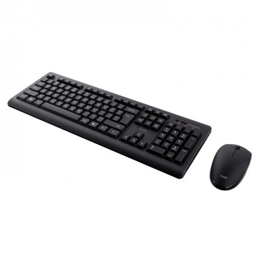 Tastatura si Mouse Wireless Trust Primo, USB, Black