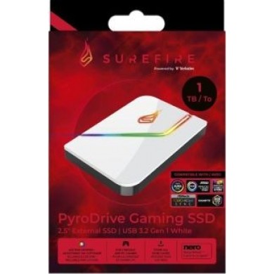 2.5&rdquo; SSD Gaming Extern Verbatim Surefire PyroDrive / 1TB / USB 3.2 Gen1 / White