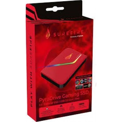 2.5&rdquo; SSD Gaming Extern Verbatim Surefire PyroDrive / 2TB / USB 3.2 Gen1 / Red