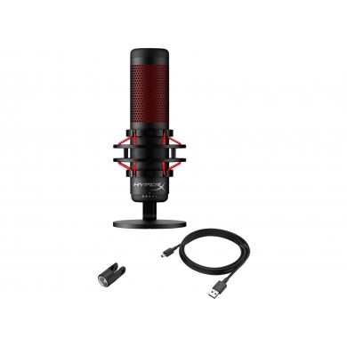 Microfon pentru streaming HyperX QuadCast 2 S, Black/Red, [9A273AA]