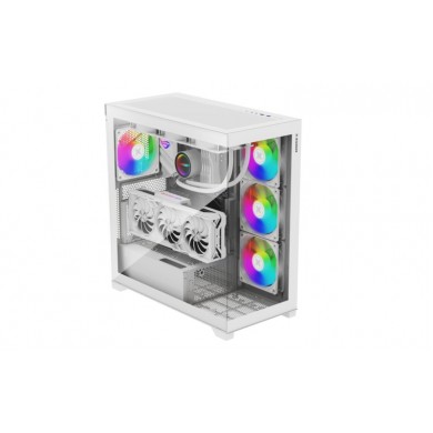 Carcasa XILENCE Xilent Gleam / X818.W.ARGB/ no PSU/ Aquarium panel/ ATX/ White