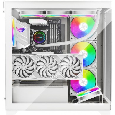 Carcasa XILENCE Xilent Gleam / X818.W.ARGB/ no PSU/ Aquarium panel/ ATX/ White