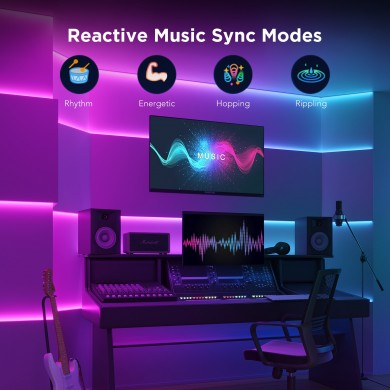 Banda LED GOVEE RGBIC S LED / 5m / Multicolor / Wi-Fi / Bluetooth Banda LED GOVEE RGBIC S LED / 5m / Multicolor / Wi-Fi / Bluetooth