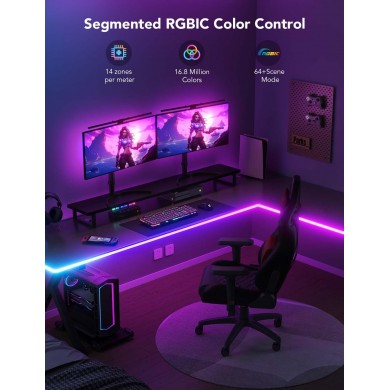 Lumina neon de tip franghie pentru masa GOVEE RGBIC LED / 3m / Multicolor / Wi-Fi / Bluetooth Lumina neon de tip franghie pentru masa GOVEE RGBIC LED / 3m / Multicolor / Wi-Fi / Bluetooth