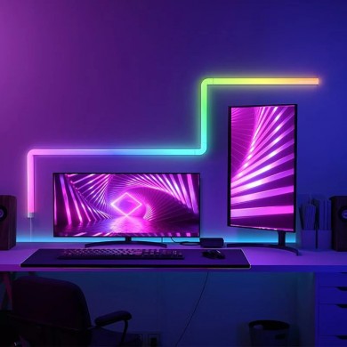 Lampa de perete (6+1) GOVEE Glide RGBIC / Wi-Fi + BT / Multicolor