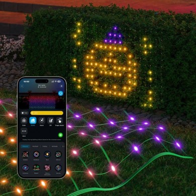 Plasa cu lumini de exterior GOVEE RGBIC Net Lights 1.2*1.2m
