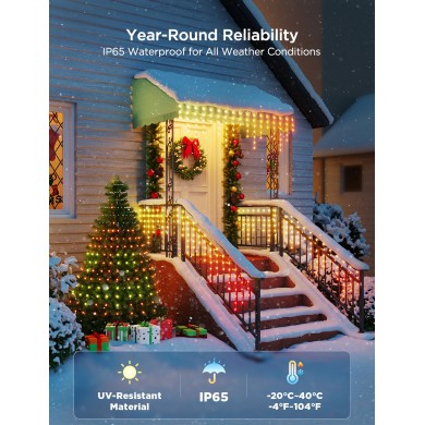 Luminite sub forma de turturi de exterior GOVEE RGBIC Icicle Ligths 10M