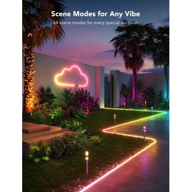 Banda LED de exterior GOVEE RGBIC Outdoor Neon Strip Lights 10M
