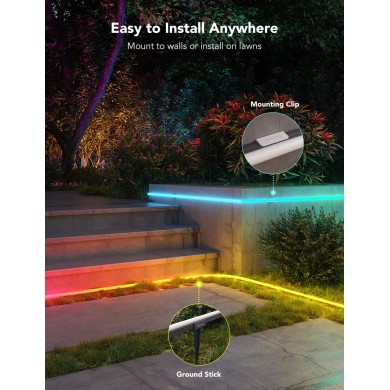 Banda LED de exterior GOVEE RGBIC Outdoor Neon Strip Lights 10M
