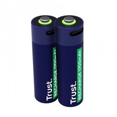 Trust Baterie reincarcabila USB-C AA/ 1700 mAh/ up to 800 charge cycles/ 2 Pack Trust Baterie reincarcabila USB-C AA/ 1700 mAh/ up to 800 charge cycles/ 2 Pack