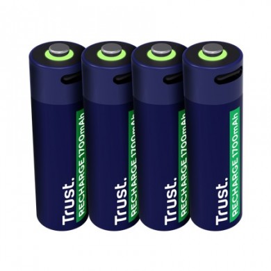 Trust Baterie reincarcabila USB-C AA/ 1700 mAh/  up to 800 charge cycles/  4 Pack