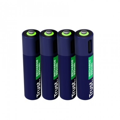 Trust Baterie reincarcabila USB-C AAA/ 500 mAh/  up to 800 charge cycles/  4 Pack