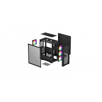 Carcasa DEEPCOOL CC560 MESH V2 / w/oPSU / Side-Window / ATX / Black