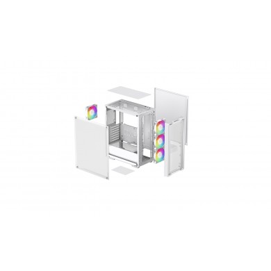 Carcasa DEEPCOOL CC560 MESH V2 WH / w/oPSU / Side-Window / ATX / White