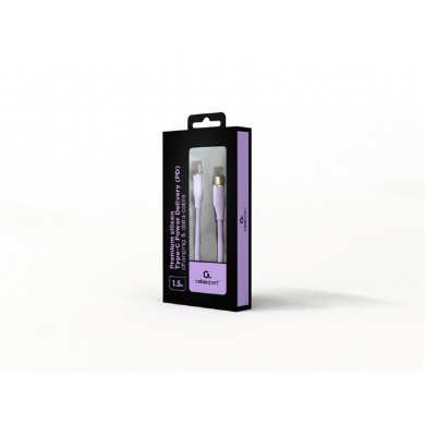 Cablu Type-C la Type-CCablexpert CC-USB2S-CMCM-1.5M-P / 1.5 m/  Violet