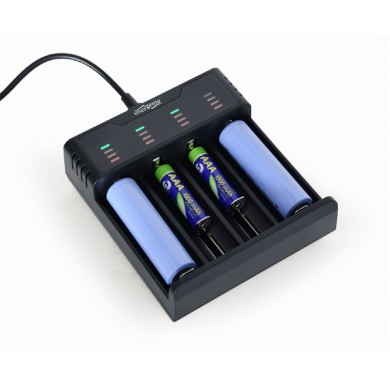 Incarcator rapid de baterii Ni-MH + Li-ion EnerGenie BC-USB-02