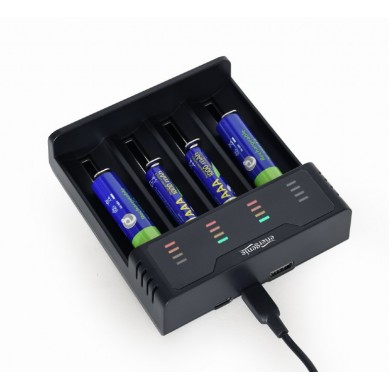 Incarcator rapid de baterii Ni-MH + Li-ion EnerGenie BC-USB-02