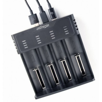Incarcator rapid de baterii Ni-MH + Li-ion EnerGenie BC-USB-02