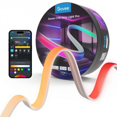 Banda de lumina GOVEE RGBICW COB Strip Light Pro 3m, White