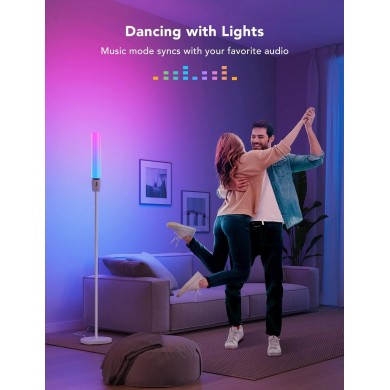 lampa de podea GOVEE RGBICW Cylinder Floor Lamp, Wi-Fi + BT, Multicolor + Extra White LEDs