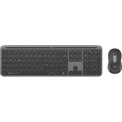 Tastatura si Mouse Wireless Logitech Signature Slim MK950, Graphite