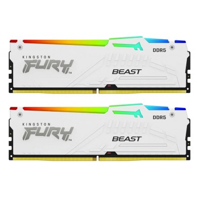 Memorie operativa Kingston FURY Beast White RGB EXPO DDR5 6000MHz 32GB (Kit of 2*16GB)