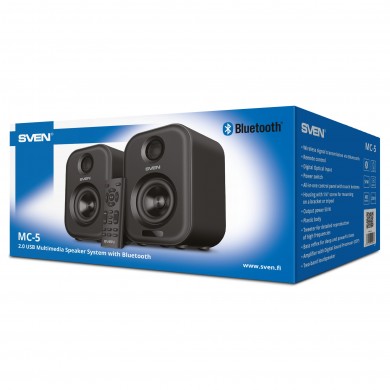 Boxe 2.0 SVEN MC-5 / 50W RMS, Bluetooth / USB / Grey
