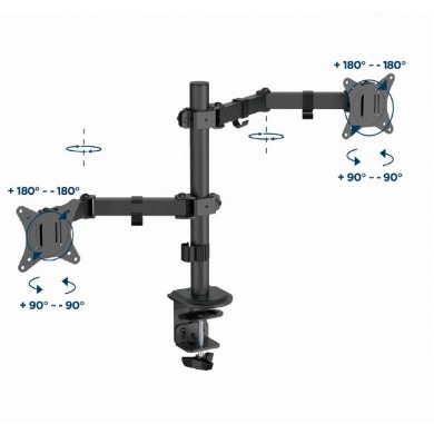 Suport pentru monitor dublu reglabil, montat pe birou, 17&rdquo;-32&rdquo; Gembird MA-D2-03