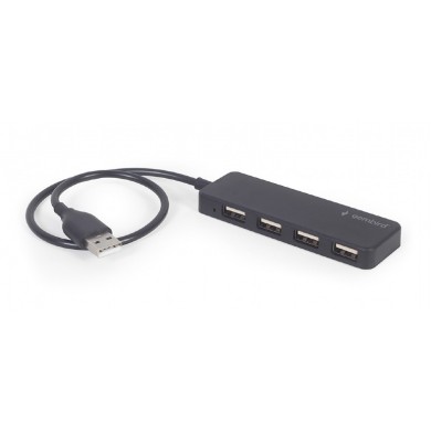 USB Hub Gembird UHB-U2P4-06 / 4 x USB 2.0 / 30 cm cable / black