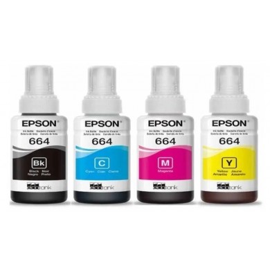 Epson 664 EcoTank 4-colour multipack (T6641/T6642/T6643/T6644), 280ml, for EcoTank L130/L100/ L110/ L120/ L121/ L132/ L1455/ L200/ L312