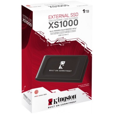 SSD Portabil Kingston XS1000, 1TB, USB 3.2 Gen 2