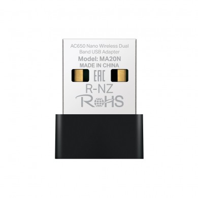 USB 2.0 / Wi-Fi 5 Adapter / MERCUSYS MA20N / Dual Band AC650 USB 2.0 / Wi-Fi 5 Adapter / MERCUSYS MA20N / Dual Band AC650