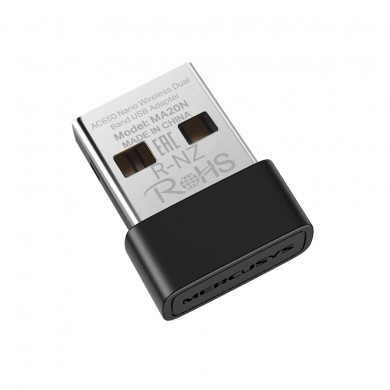 USB 2.0 / Wi-Fi 5 Adapter / MERCUSYS MA20N /  Dual Band AC650