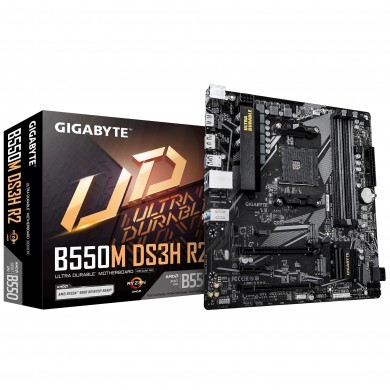 Placa de baza GIGABYTE B550M DS3H R2 / AM4 / B550 / DDR4 / mATX