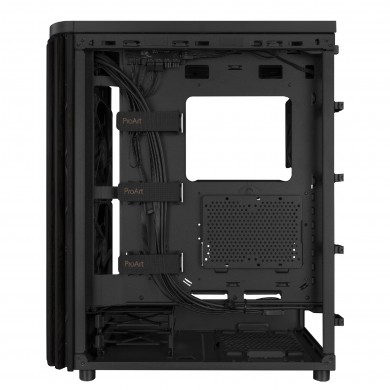 Carcasa ASUS ProArt PA401 Wood Edition/ no PSU / 2x160mm, 1x120mm fan/ ATX/ Black
