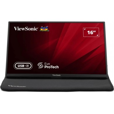 15.6&rdquo; Monitor Portabil VIEWSONIC VA1650 + Sleeve Case / 7ms / Black