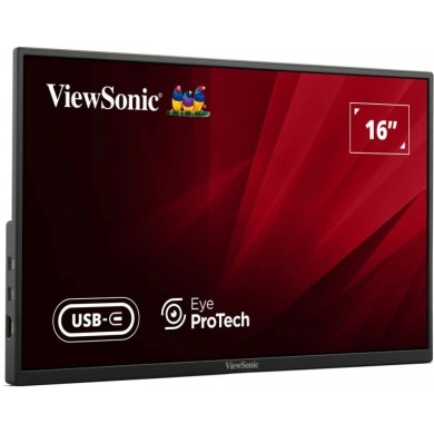15.6&rdquo; Monitor Portabil VIEWSONIC VA1650 + Sleeve Case / 7ms / Black