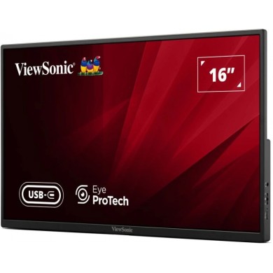 15.6&rdquo; Monitor Portabil VIEWSONIC VA1650 + Sleeve Case / 7ms / Black