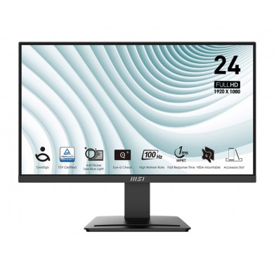 23.8&rdquo; Monitor MSI PRO MP2412/ 1ms/ 100Hz/ Black
