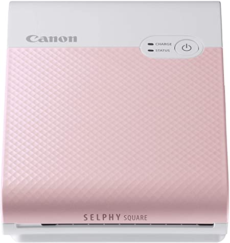 Compact Portable Printer SELPHY SQUARE QX10 QX10 PinK, 287x287dpi, 3 ink,  approx. 43 sec, Built-in Battery,  Wi-Fi, USB, Dim. 102,2 x 143,3 x 31,0 mm, 445gr.,  Sticker paper 72x85 mm, 68x68 mm printable area,(10 pcs in set), Media: XS-20L 20 pages